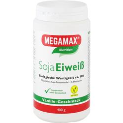 Große Dose mit Soja-Eiweißpulver im Vanille-Geschmack.