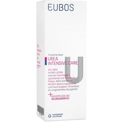 Weiße Verpackung einer Lotion für trockene Haut mit 5% Urea.